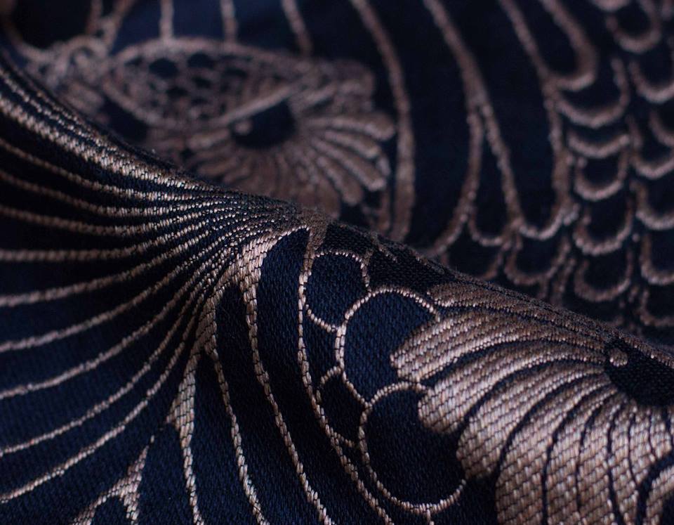Linuschka Owls Little black dress Wrap (japanese silk, merino, mulberry silk) Image
