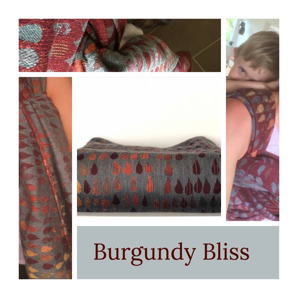Tragetuch Woven Wings Droplets Burgundy bliss (merino) Image