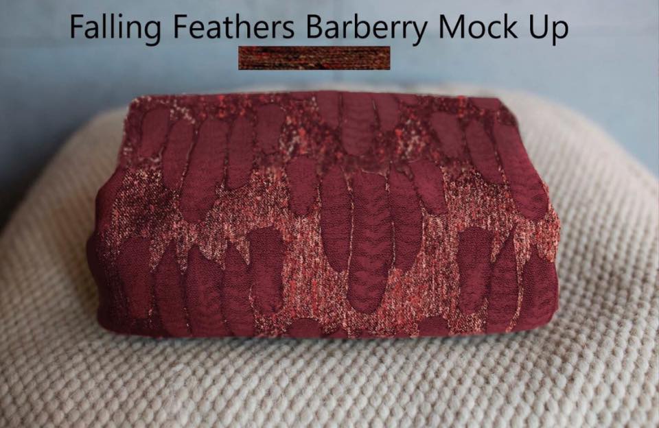 Sling Studio Falling Feathers Barberry  Wrap (tussah) Image
