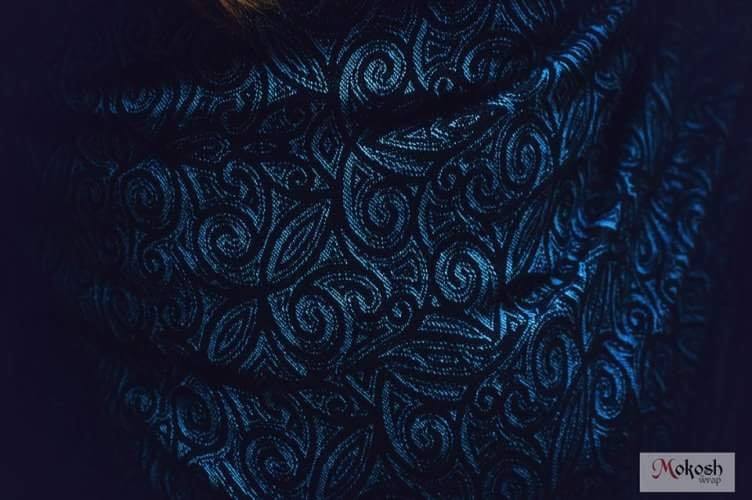 Mokosh-wrap Eywa Sapphire (mulberry silk, merino) Image