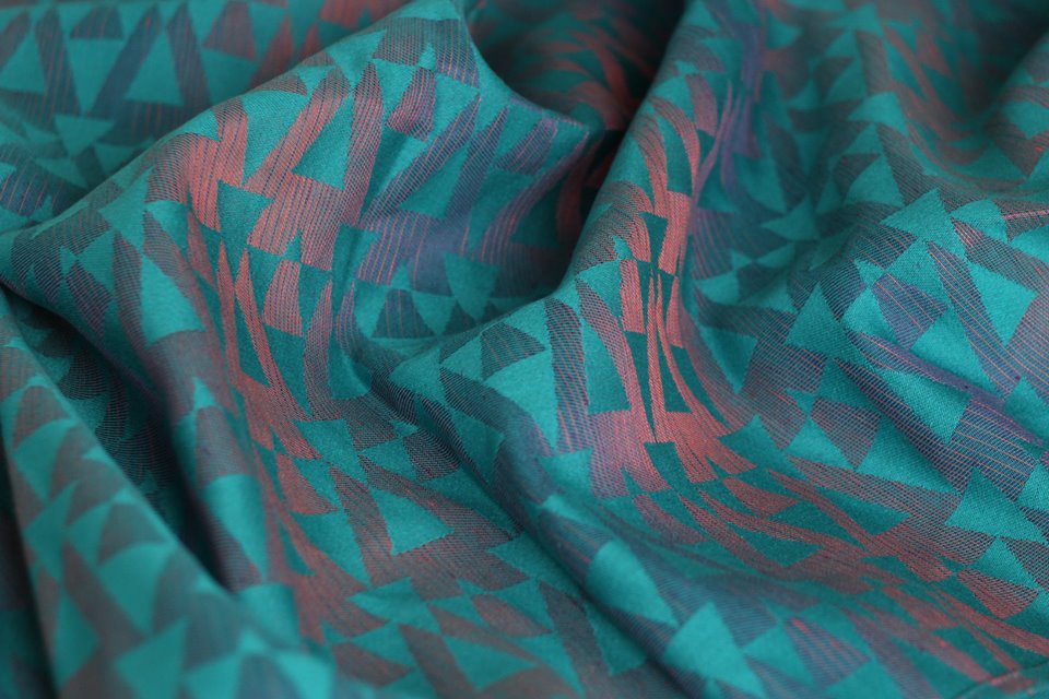 Yaro Slings Delta Teal Corail Violet Linen Wrap (linen) Image