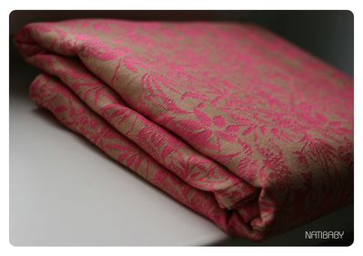 Natibaby Passiflora pink-beige with silk Wrap (silk) Image