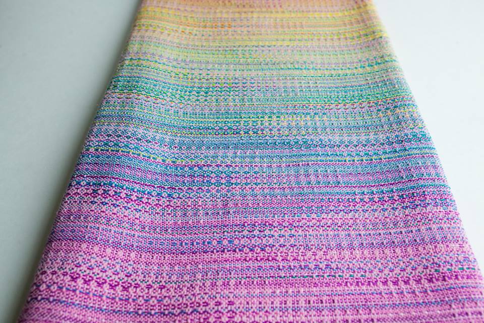 Rainbow cloud crackle weave Julia Wrap  Image