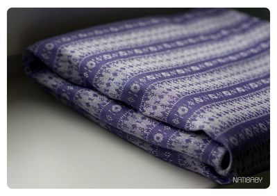 Natibaby Izer violet/white with hemp Wrap (hemp) Image