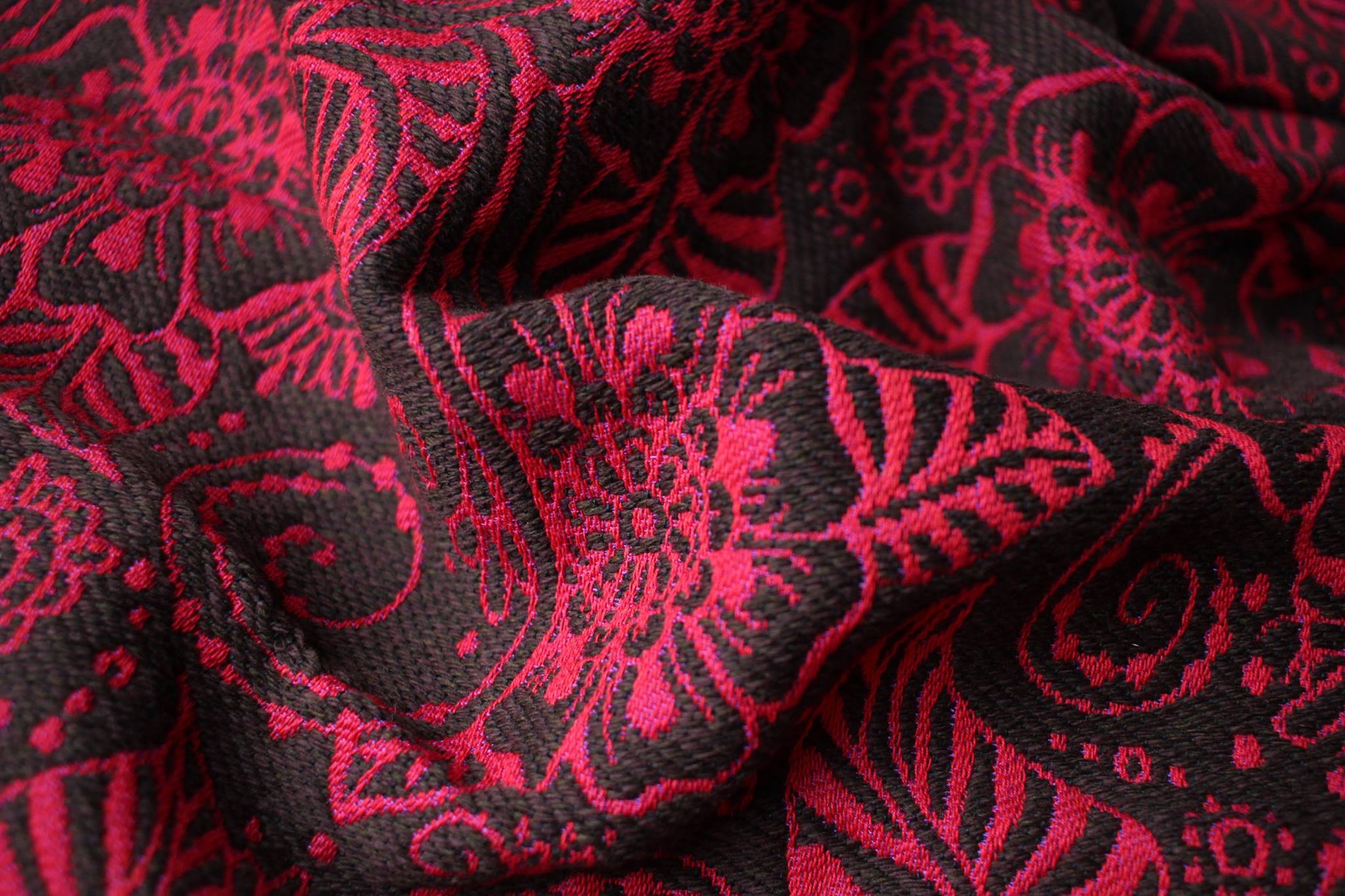 Yaro Slings Ava Puffy Chestnut Purple Wool Tencel Wrap (tencel, wool) Image