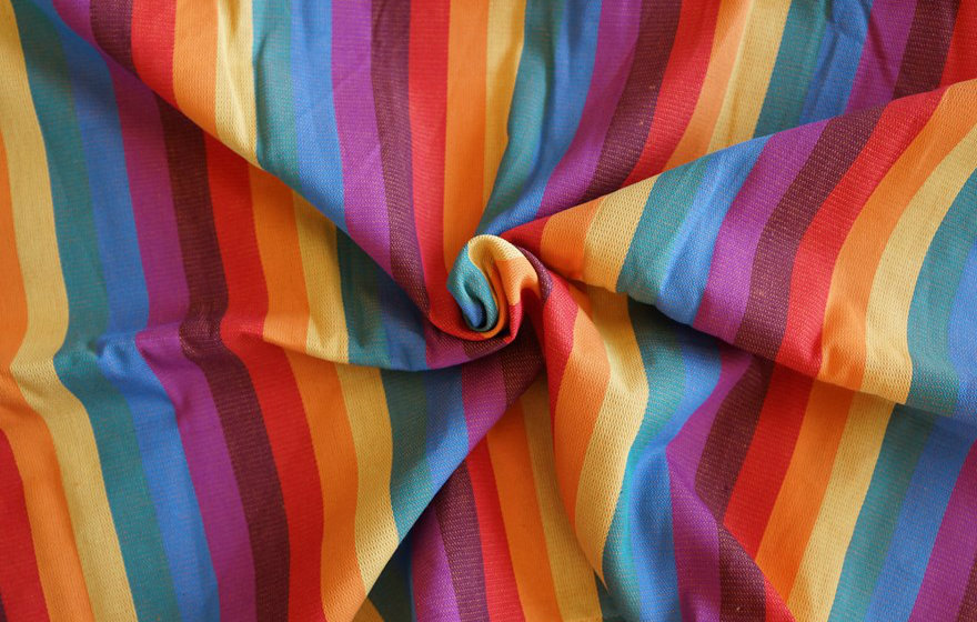 Tragetuch Easycare stripe Mini Rainbow *happy orange*  Image