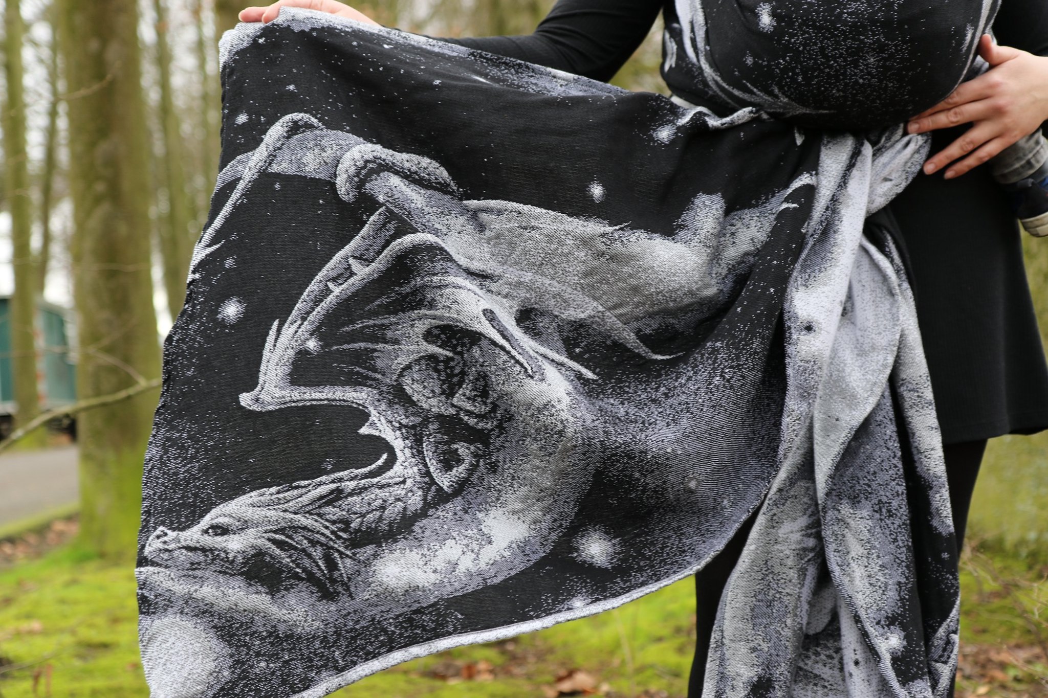 Yaro Slings Moonkeeper Trinity Black Silver Tencel Wrap (tencel) Image