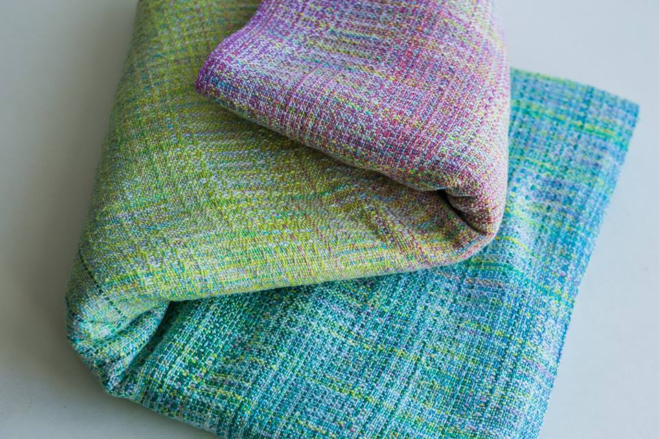 Rainbow cloud crackle weave Catherine  Wrap (bamboo) Image