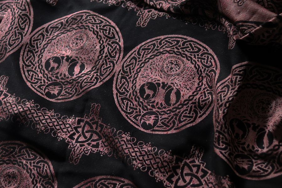 Luluna Slings Yggdrasill YGGDRASIL BLACK FLAMINGO Wrap (tencel, tussah, bamboo, merino, silk, linen, cashmere) Image