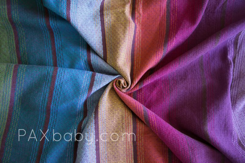 Tragetuch Girasol diamonds stripe Xela's Rainbow purpura llamativa  Image