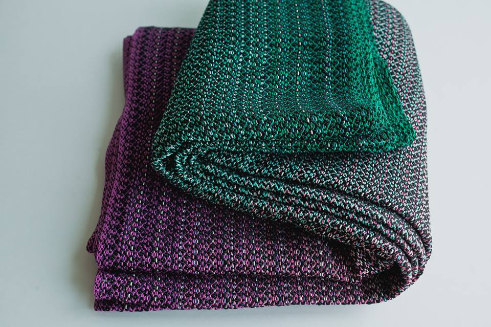 Cotton Cloud crackle Raspberry-mint black Wrap (mulberry silk) Image