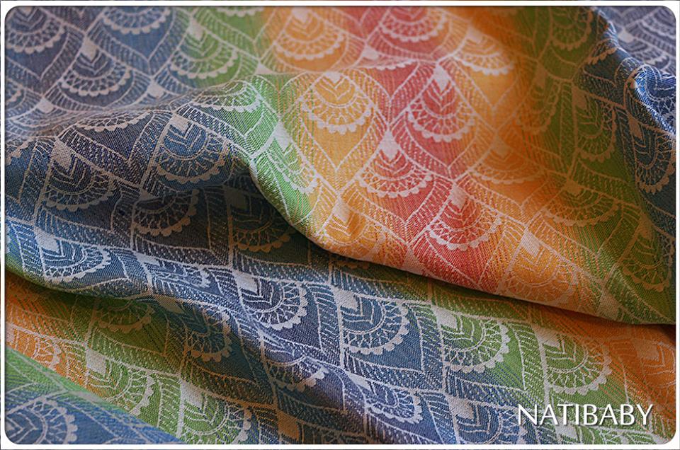 Natibaby Peacock Rainbow Wrap (hemp) Image