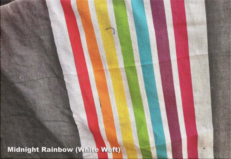 JumpSac Baby small stripe Midnight Rainbow white  Image