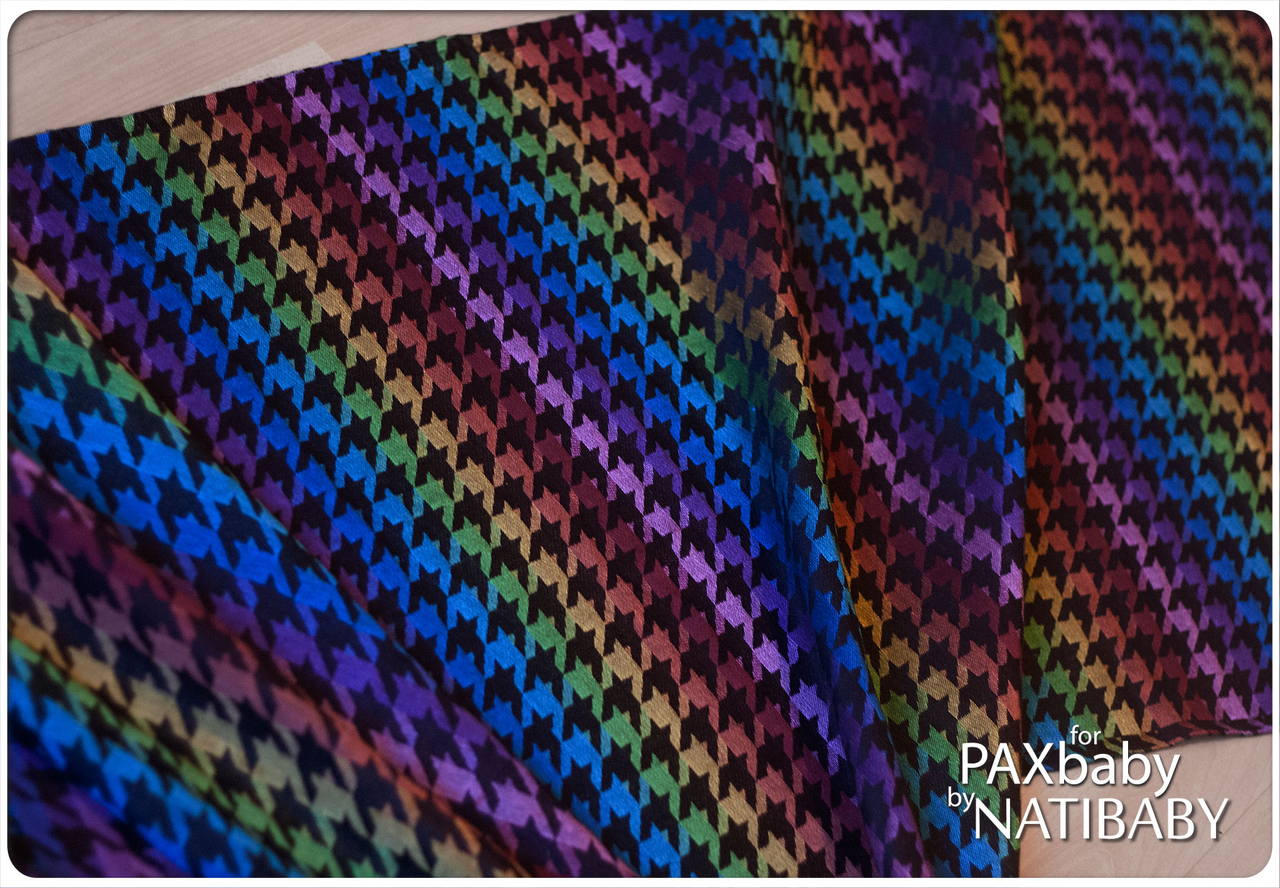Natibaby Rainbow Houndstooth Wrap (linen) Image