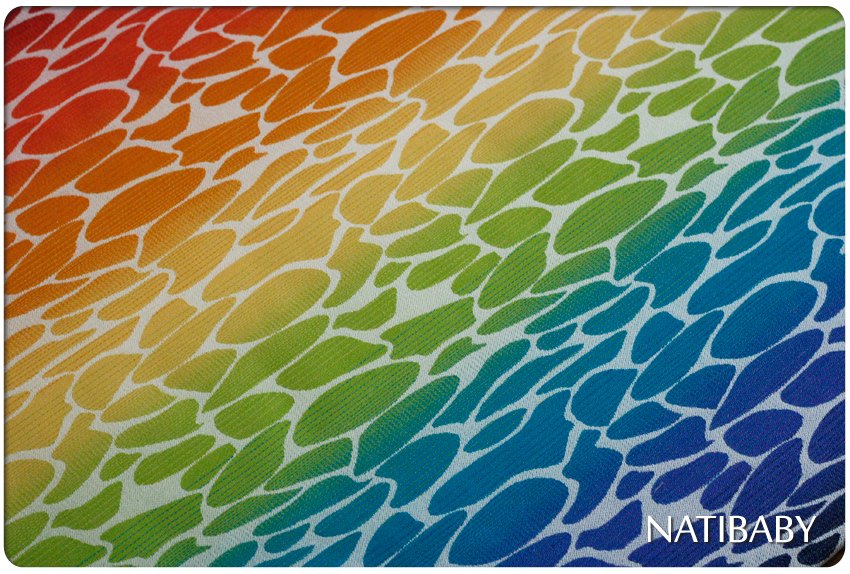 Natibaby Rainbow Ripple white Wrap  Image