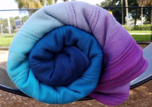 Emmeline Textiles Eleanor Pearl dyed Ocean Breeze Wrap  Image