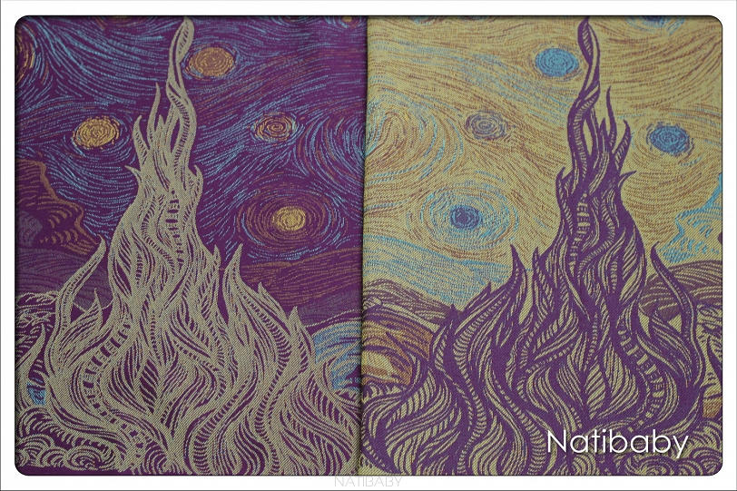 Tragetuch Natibaby Starry Night Purple  Image