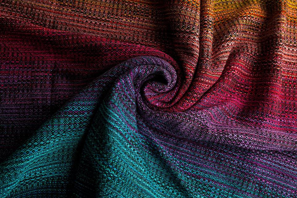 Rainbow cloud crackle weave Aurora Wrap  Image