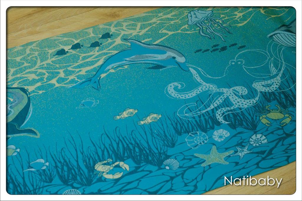 Natibaby OCEAN dolphin OCEAN YELLOW Wrap (silk, linen) Image