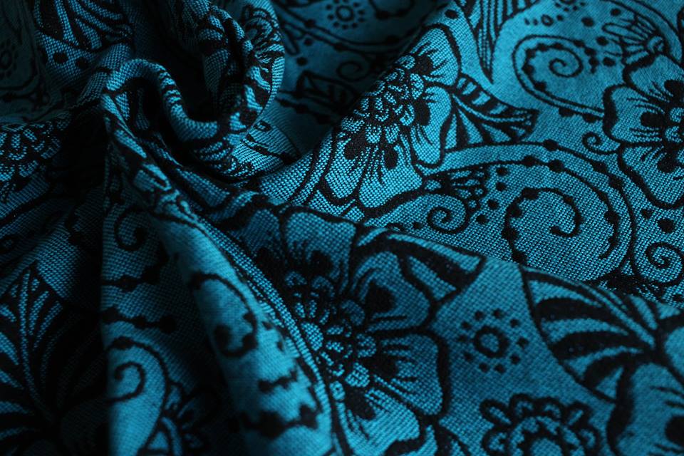 Yaro Slings Ava Contra Black-Blue Glam Wrap (glitter) Image