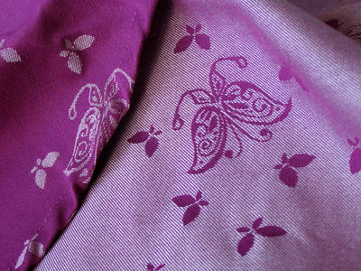 Natibaby butterfly Butterflies purple&ecru Wrap (silk) Image