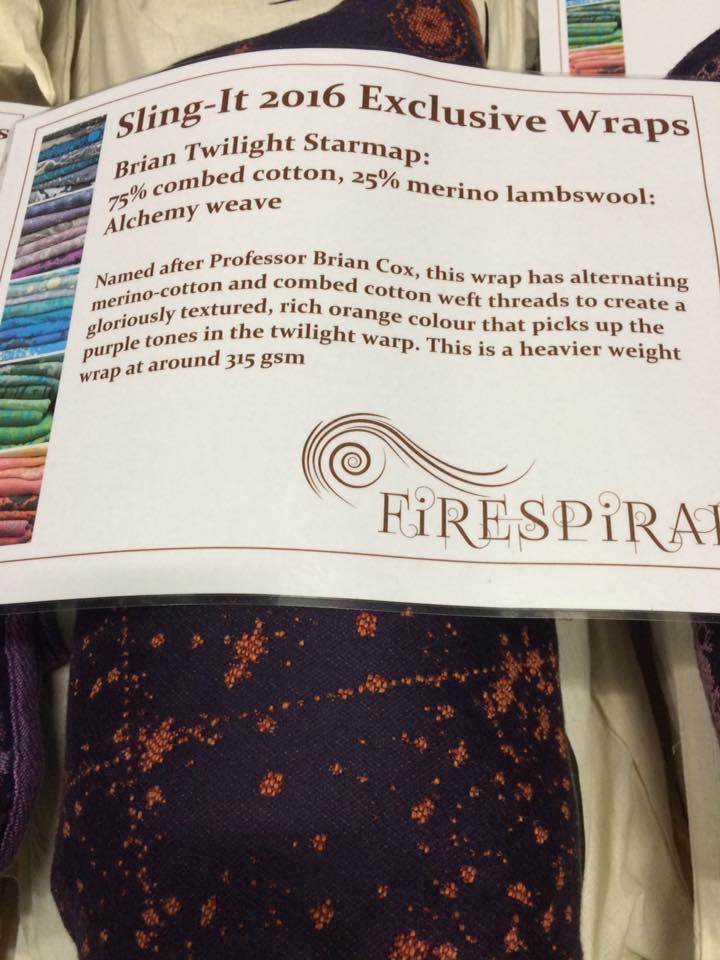Firespiral Slings Brian Twilight Starmap Wrap (merino) Image