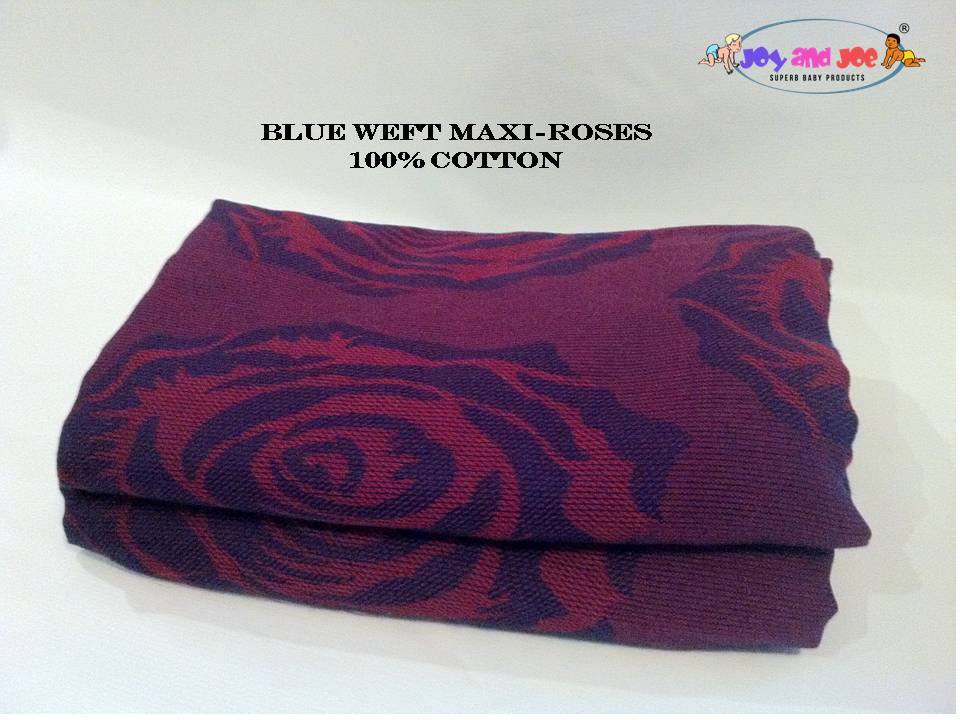 Joy and Joe Maxi-roses Blue weft  Image