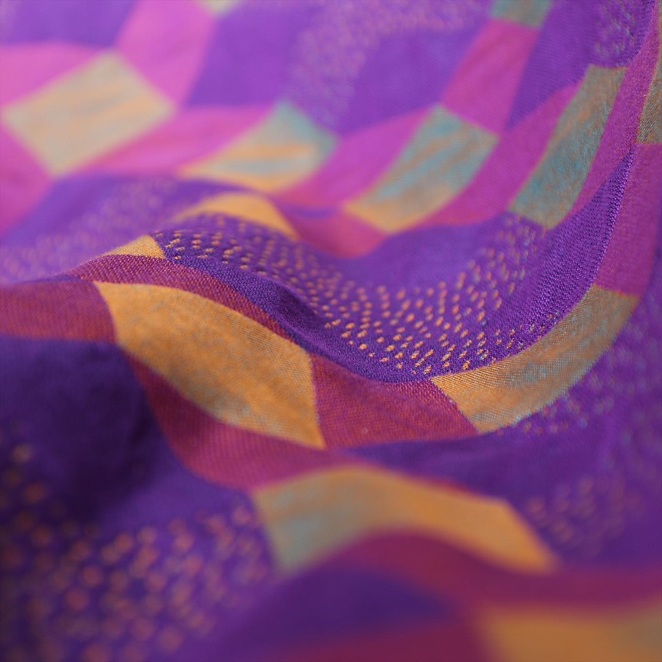Yaro Slings PRISMIC ULTRA PURPLE TURKIS BRONZ LINEN MODAL Wrap (tencel, modal, linen) Image