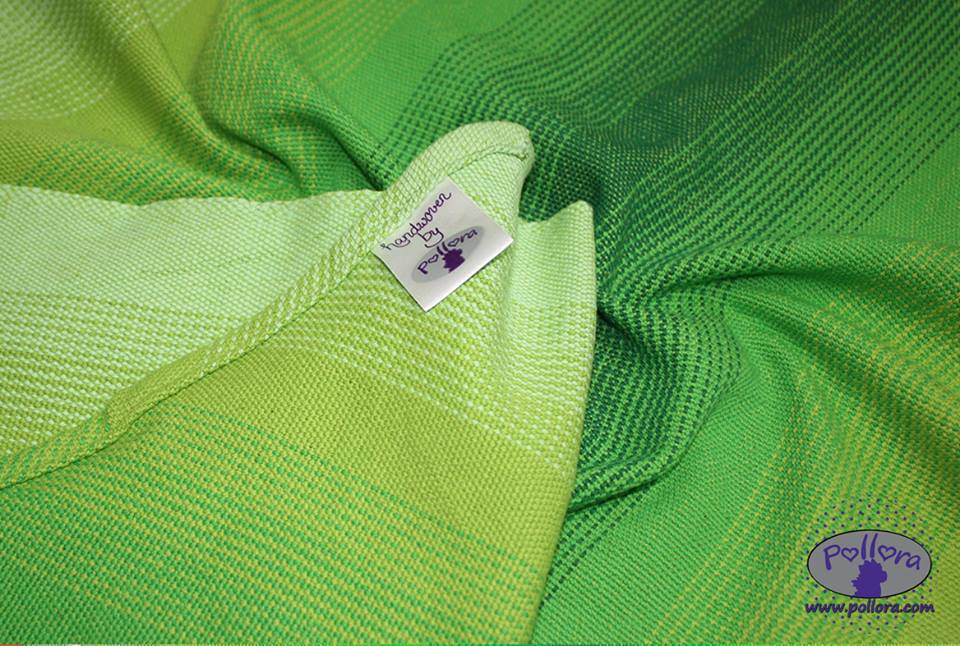 Pollora small stripe Handwoven Sweet Lime Wrap  Image