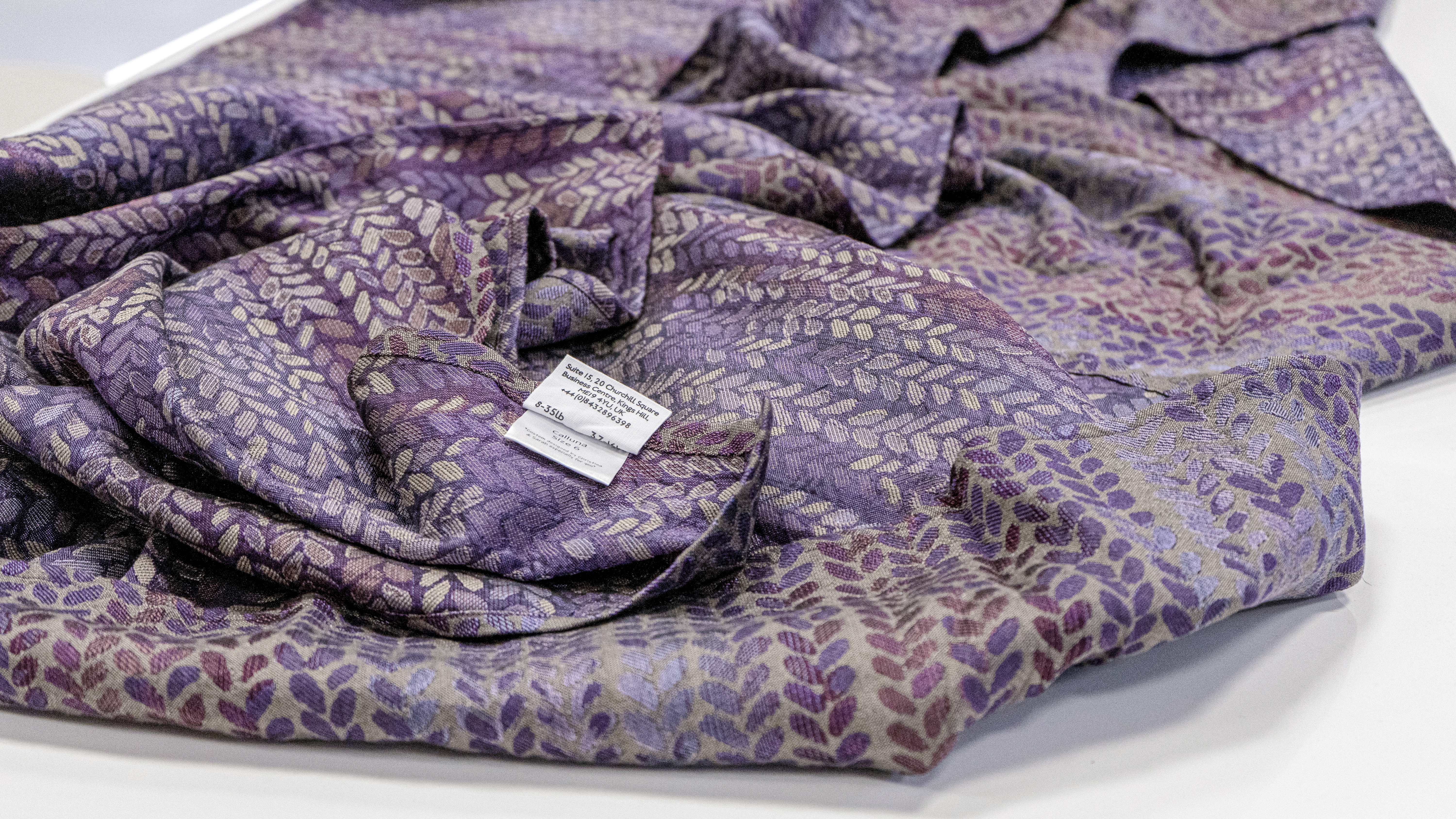 Tragetuch Woven Wings Knitwear Calluna (Leinen, merino, mulberry silk) Image