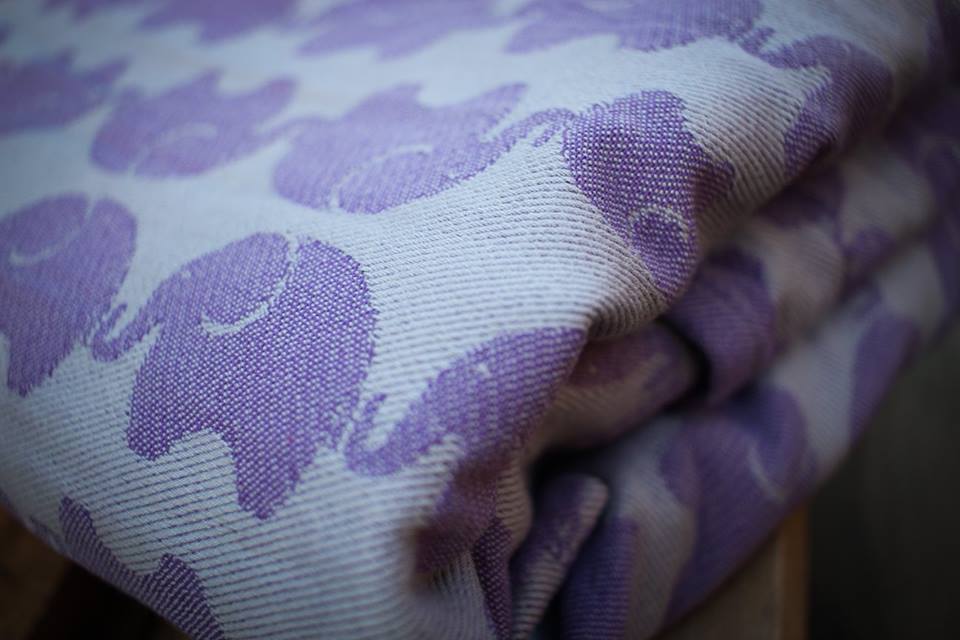 Yaro Slings Elephants Silver Purple Wrap  Image