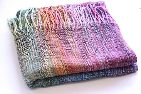 Rainbow cloud crackle weave Florella Wrap (milk) Image