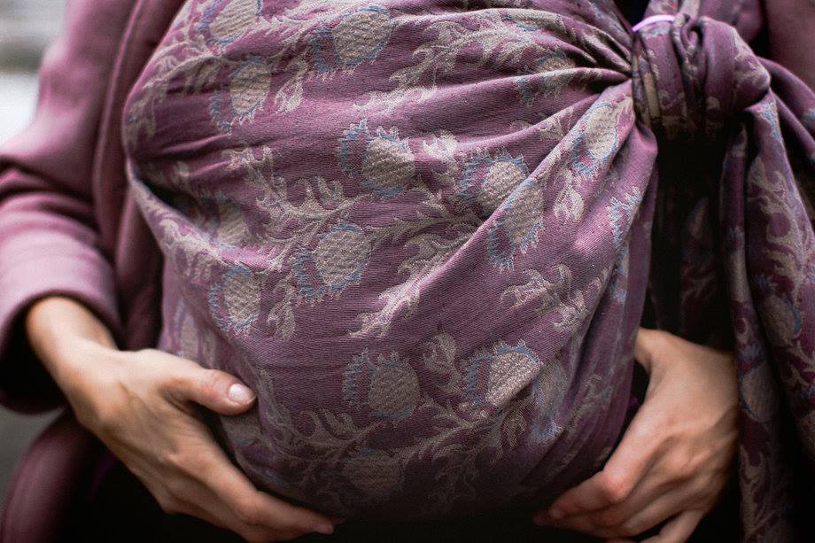 Mokosh-wrap Thistle Beaujolais (mulberry silk) Image