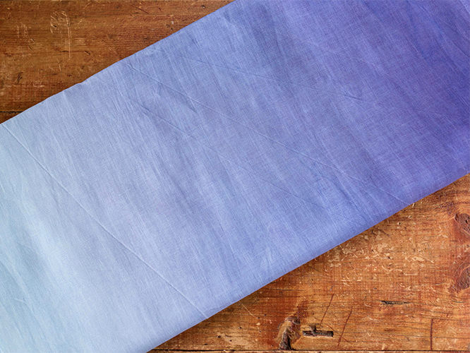 Oscha Gradation Dyed Grad Indigo Violet Wrap (linen) Image