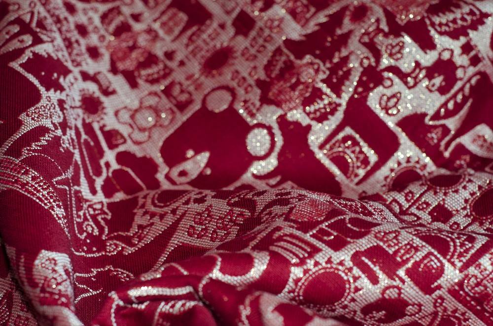 Coco-N Babywearing fashion Scandinavia Jazz (mulberry silk, glitter) Image