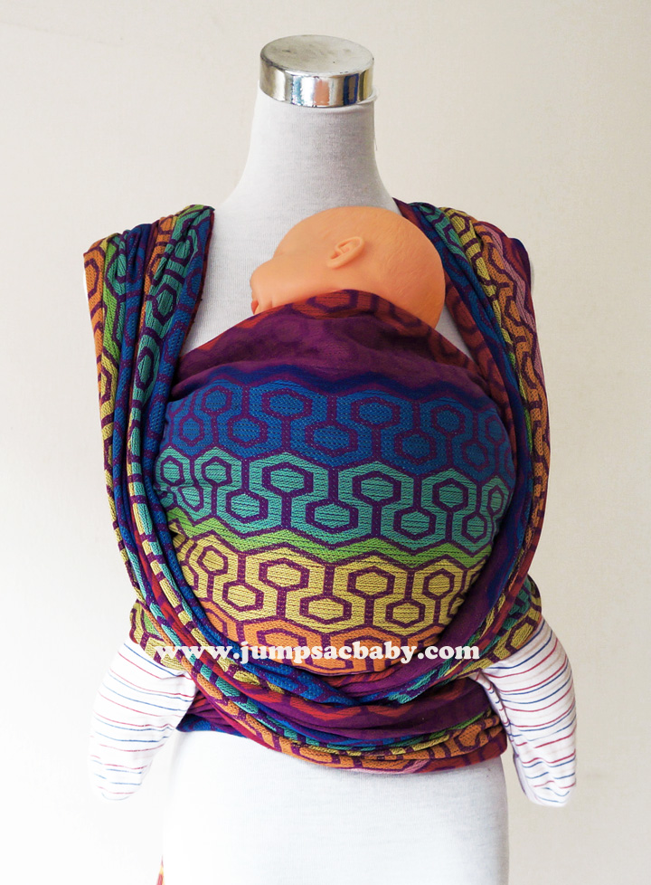 JumpSac Baby Honeycomb in That '70s Rainbow Espresso Wrap  Image