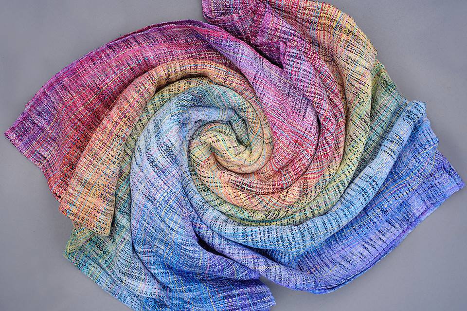 Rainbow cloud crackle weave Rainbow Joy  Wrap (cottolin) Image