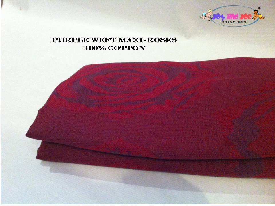 Tragetuch Joy and Joe Maxi-roses Purple weft  Image