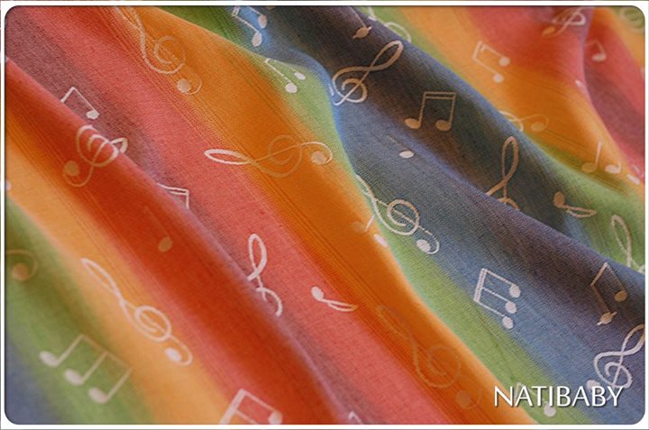 Tragetuch Natibaby Notes Rainbow Song (Leinen) Image
