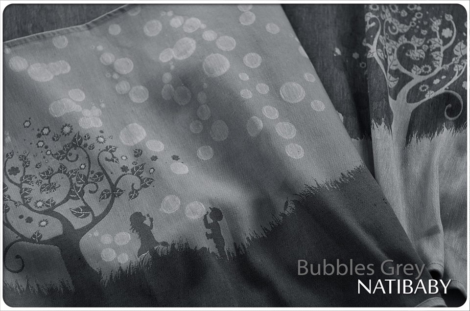 Natibaby BUBBLES GREY Wrap (linen) Image