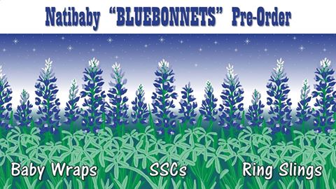 Natibaby Bluebonnets Wrap (linen) Image