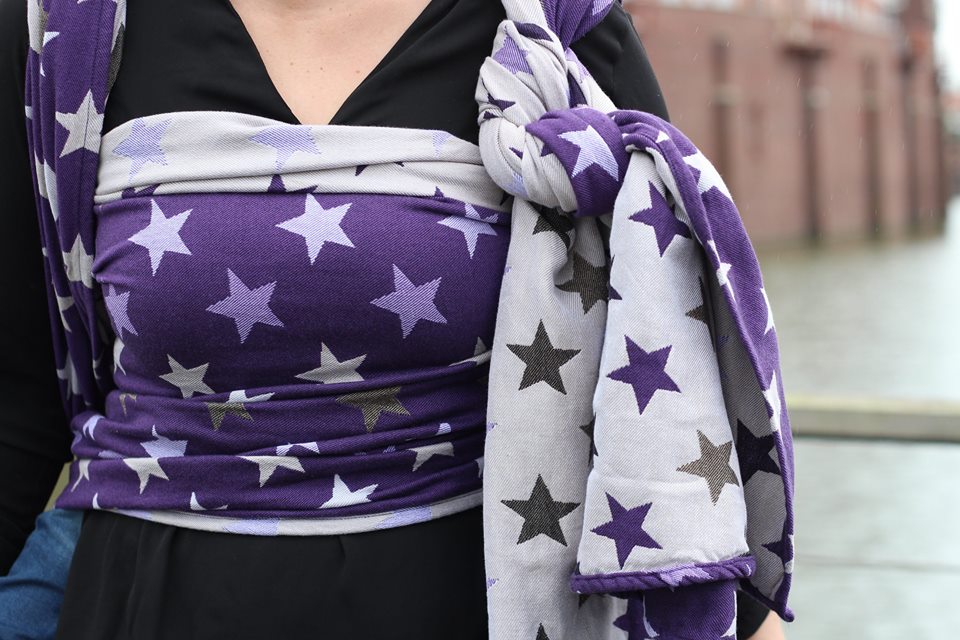 Tragetuch Yaro Slings Stars Ultra Purple Beige Tencel (tencel) Image