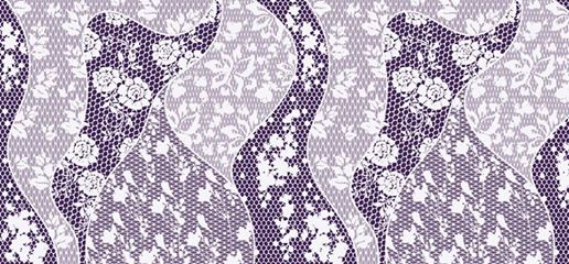 Natibaby Cara Purple/White Wrap (linen) Image