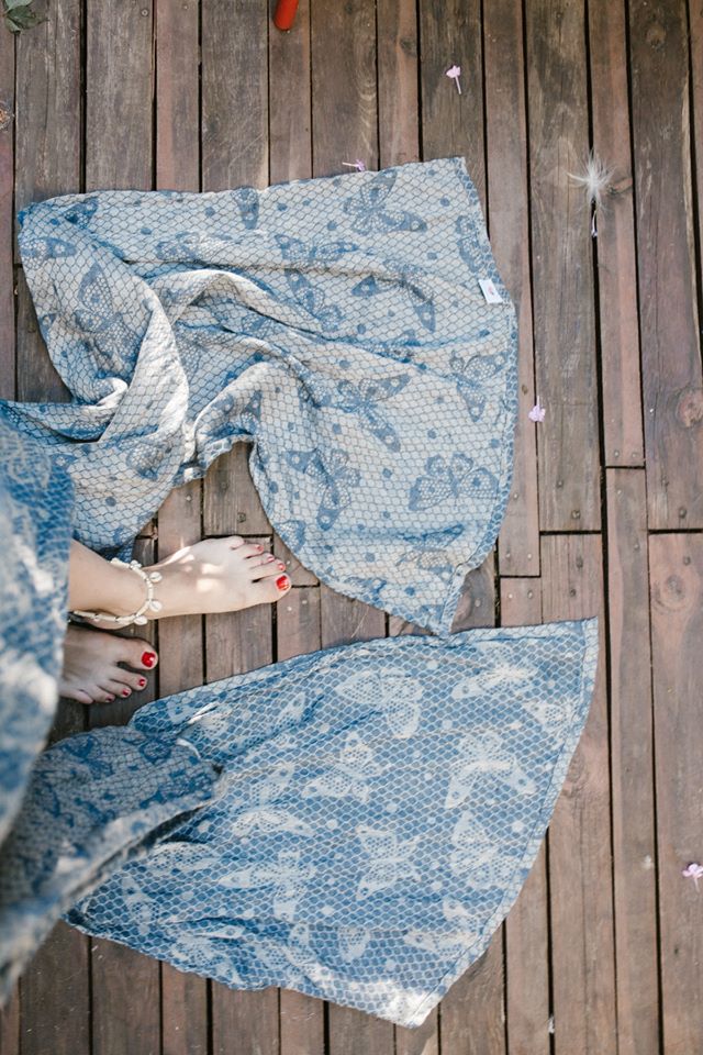 Sensimo Slings Lace Love Topaz Wrap (merino, linen, silk) Image