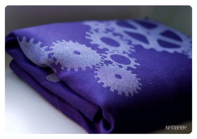 Tragetuch Natibaby Gears violet with hemp (Hanf) Image
