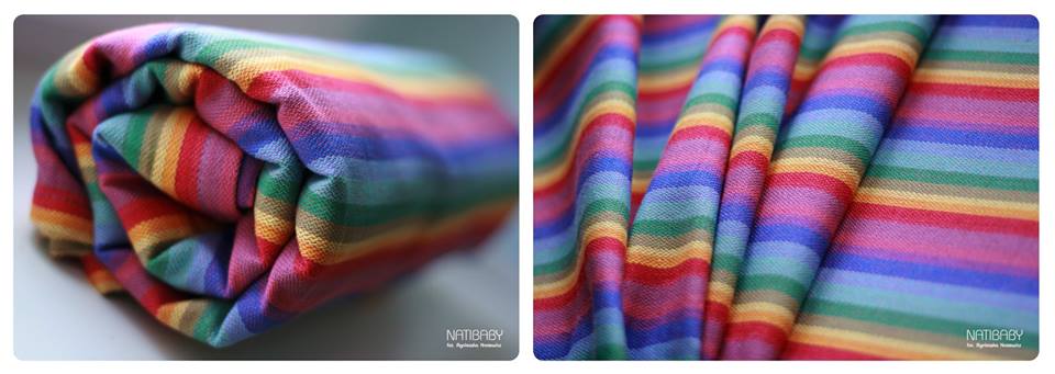 Natibaby small stripe RAINBOW Wrap (hemp) Image