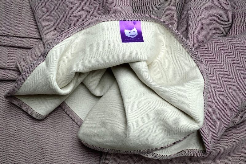 Keppeke Herringbone Purple/Beige Wrap (linen) Image