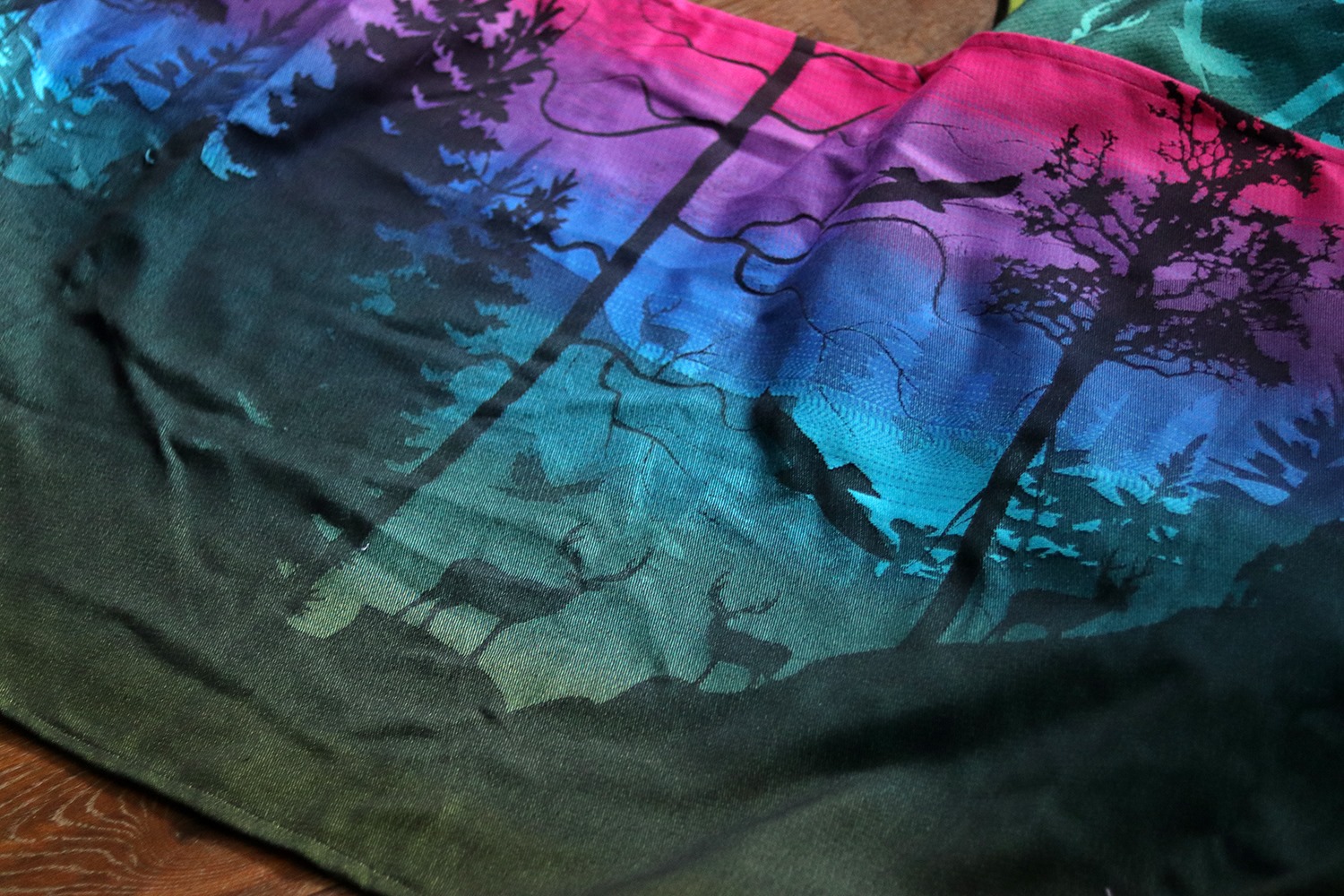 Lolly Wovens FOREST COLORFUL NIGHT Wrap  Image