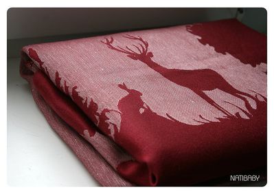 Natibaby FOREST WINE RED Wrap (linen) Image