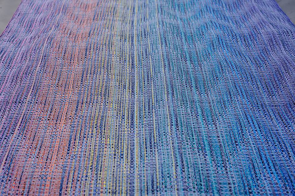 Rainbow cloud crackle weave Night Rainbow Wrap  Image